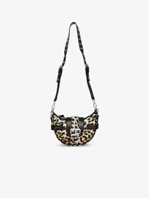 LEOPARD SMALL BUCKY CROSSBODY BAG