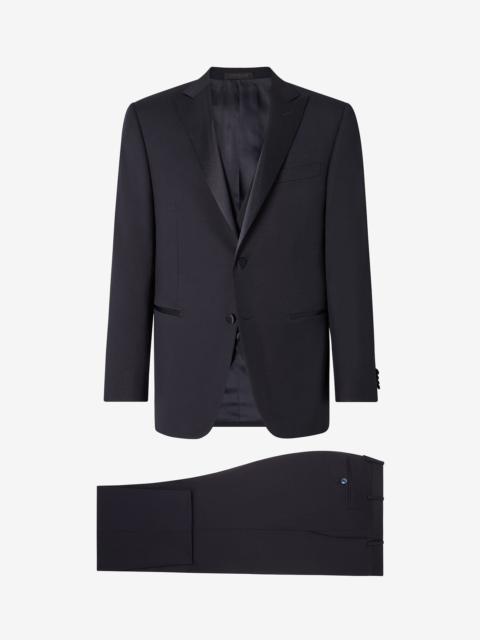 Navy blue S130's wool twill tuxedo