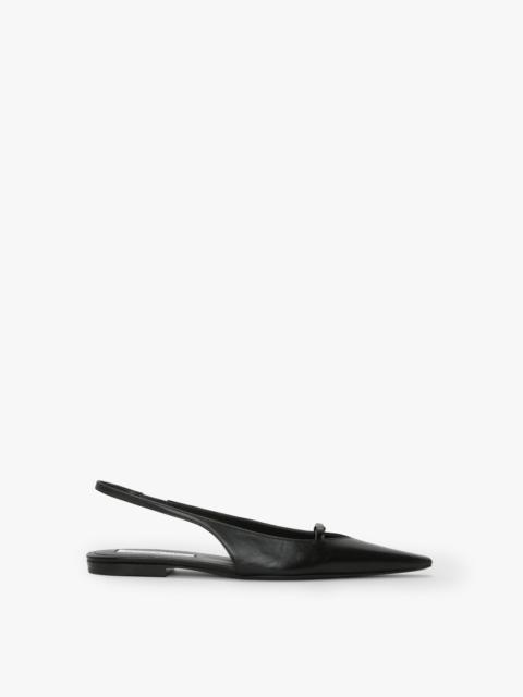 Sloan Slingback In Black Smooth Leather