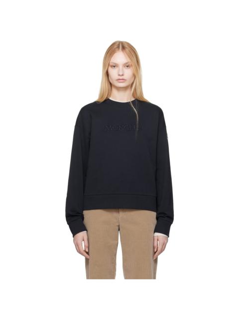 Navy Embroidered Logo Sweatshirt