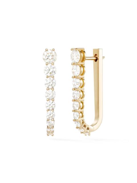 Aria U Hoop Full Diamond Earrings