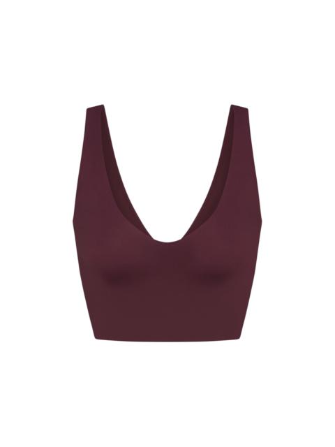 Nike x SKIMS Women's Matte V-Neck Bra Top Currant