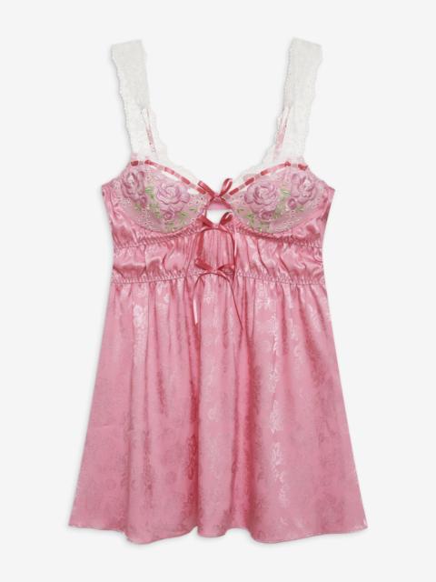 Rose Milk Eyelet Slip Dress