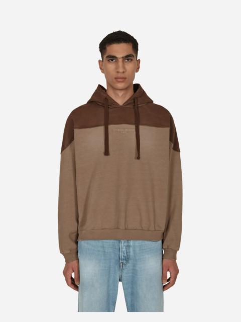 Two Tone Hooded Sweatshirt Brown