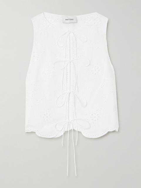 Scalloped Broderie Anglaise Cotton Top