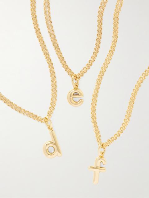 The Puffy Initial Gold-tone Necklace