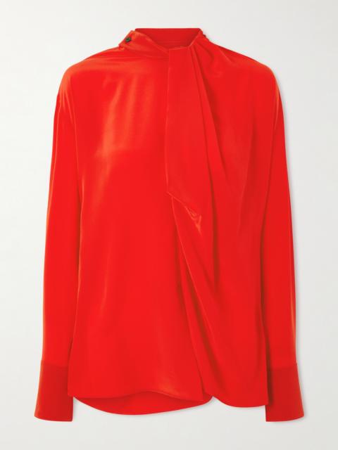 Draped Silk Blouse