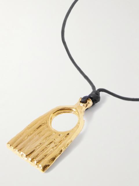 The Vanitas Cord And Recycled Gold-plated Necklace