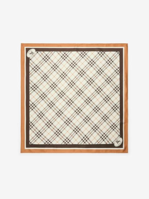 Check Knight Stamp Silk Scarf