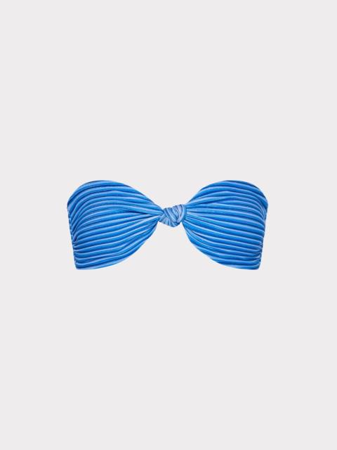 Stripe Knot Bandeau Bikini Top