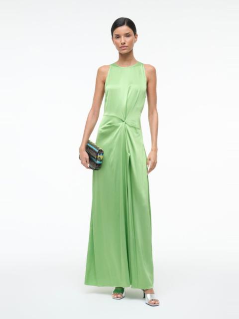 STAUD JAELYN SILK DRESS SPROUT