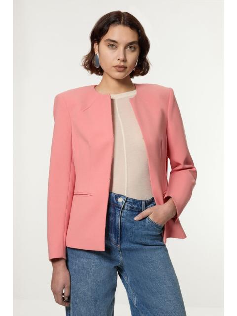 Compact Stretch Tailored Seam Detail Blazer