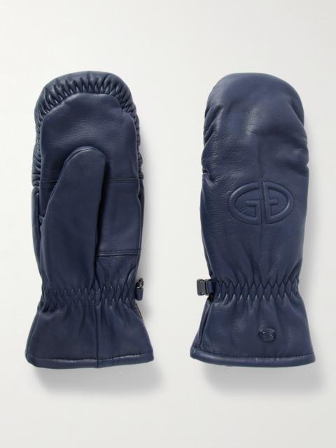 Hilja Logo-embossed Padded Leather Mittens