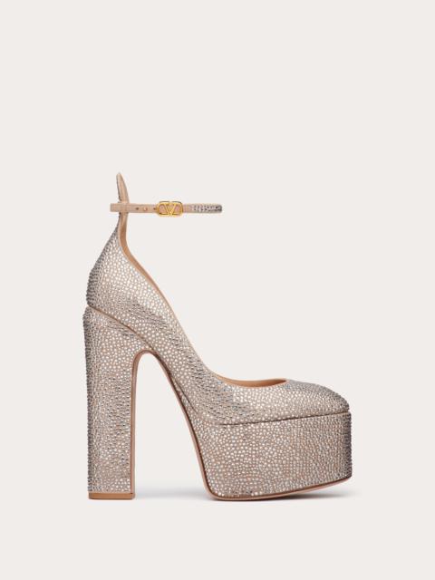 VALENTINO GARAVANI TAN-GO PUMP WITH CRYSTALS 155MM