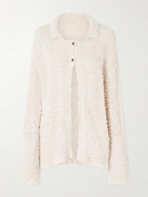 Jannae Cotton-blend Bouclé Cardigan