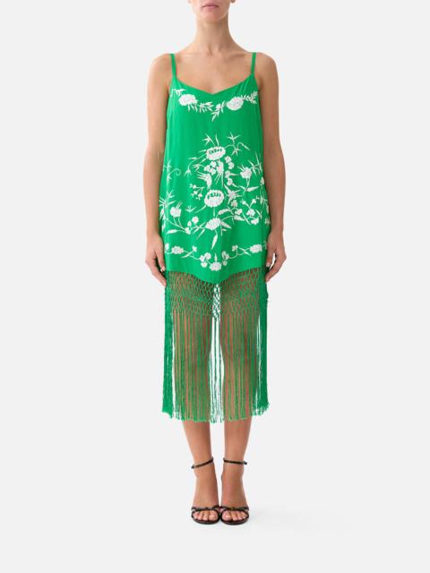 RELAXED MINI DRESS WITH FRINGING