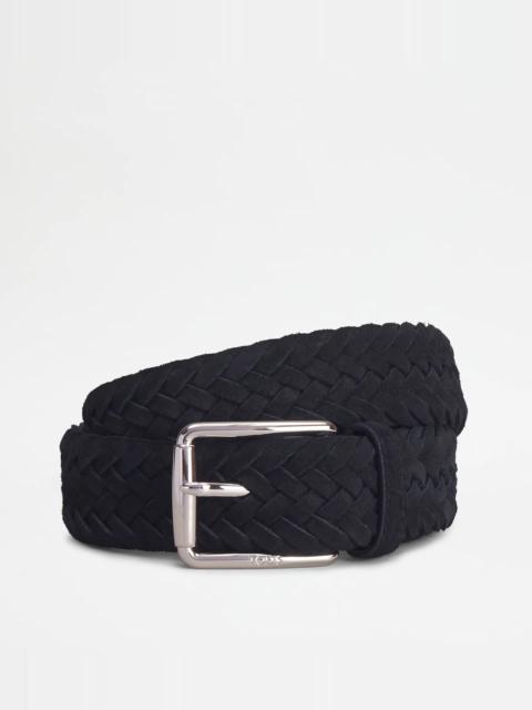BELT IN SUEDE - BLACK