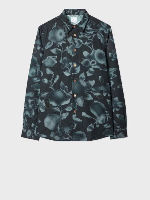 Navy 'Good Fortune Floral' Print Shirt