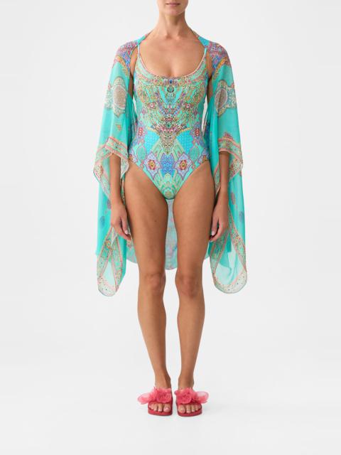 SILK CHIFFON SHRUG THE CONCUBINES CORRIDOR