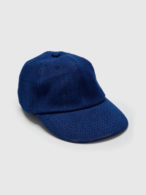 Light Sashiko Baseball Cap in Pure Indigo