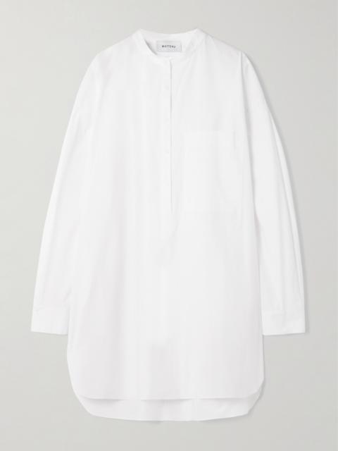 Oversized Organic Cotton-poplin Mini Shirt Dress