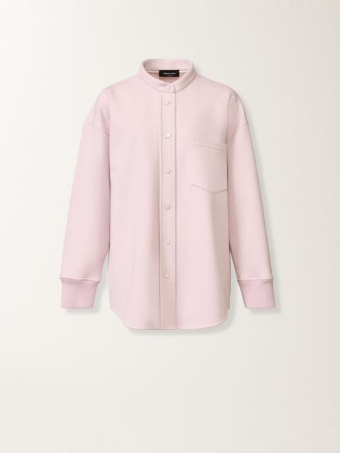 Scuba cashmere shirt in lilac pink