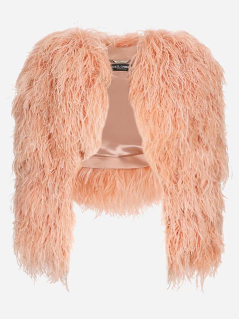 Ostrich feather bolero jacket