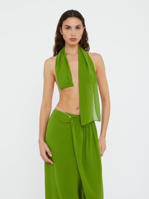 Silk Scarf Chain Bra Top