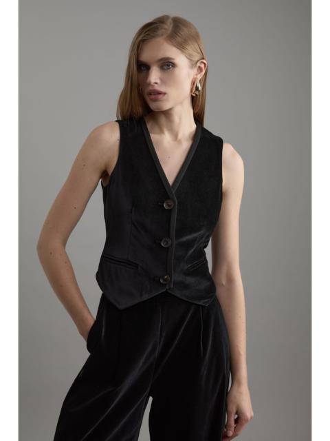 Velvet Grosgrain Tailored Waist Coat