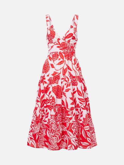 Coco floral cotton midi dress