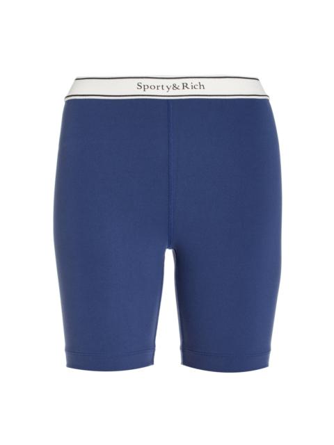 Stretch-Nylon Biker Shorts navy