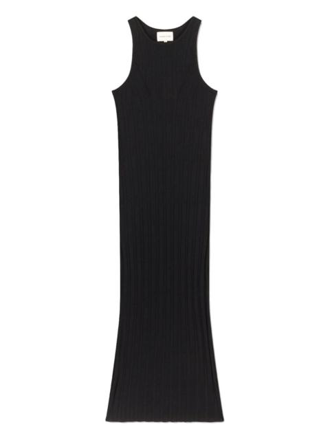 ribbed sleeveless maxi day dress