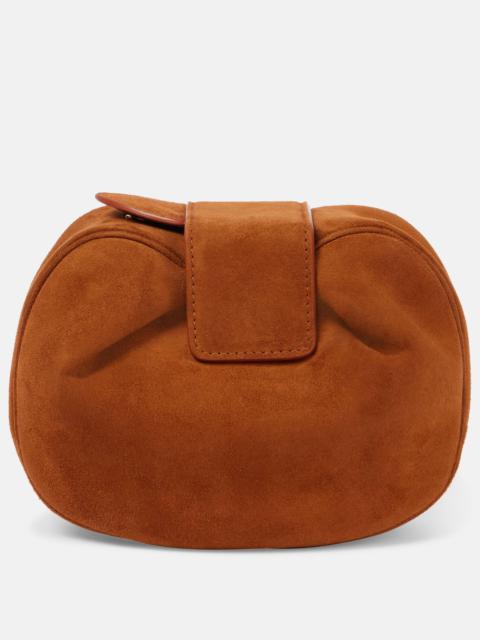 Demi suede clutch