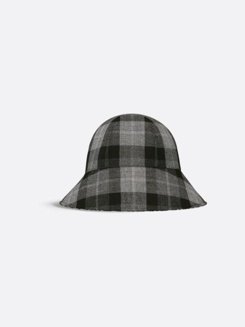 D-Tulipe Check'n'Dior Large-Brim Reversible Cloche