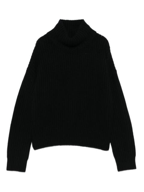 turtleneck ribbed jumper