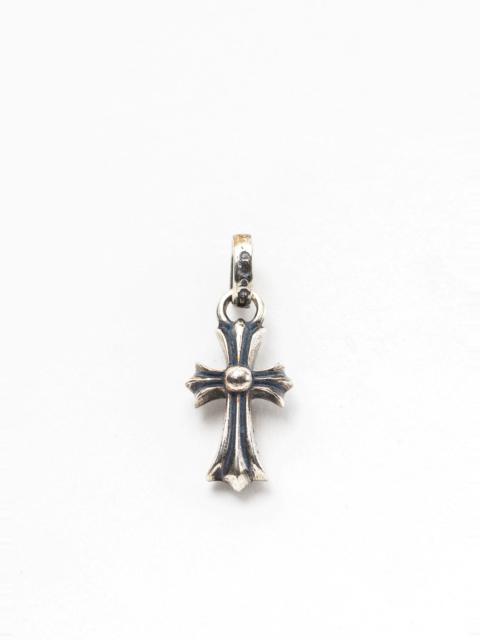 Silver Baby Fat Cross Earring