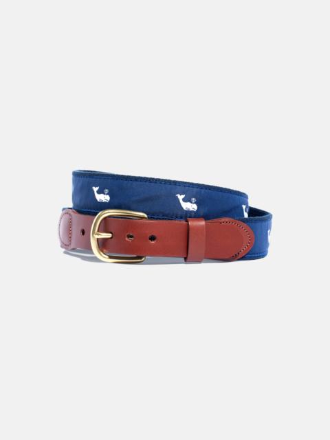 MADE-IN-USA SPOUTING WHALE MOTIF BELT