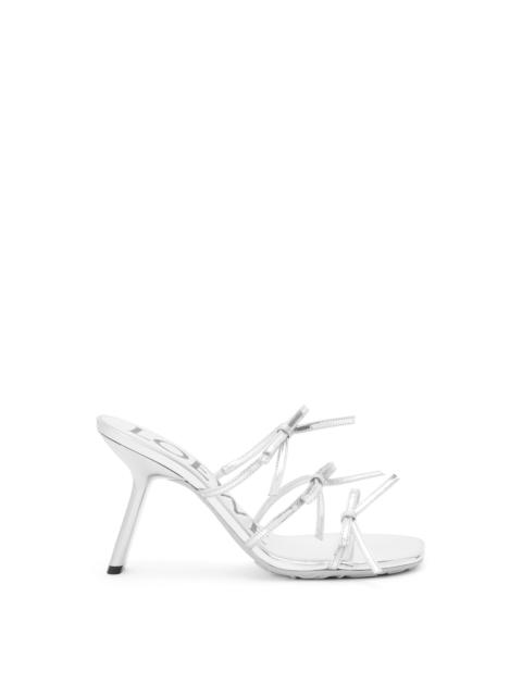 Petal sandal in metallic calfskin