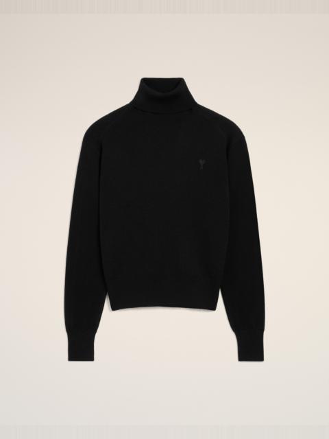 BLACK WOOL AMI DE COEUR TURTLE NECK SWEATER