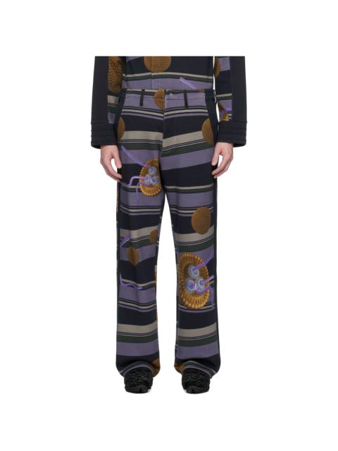 Black Riadis Printed Trousers