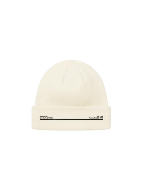 Supreme x New Era Shop Beanie - New York 'Natural'