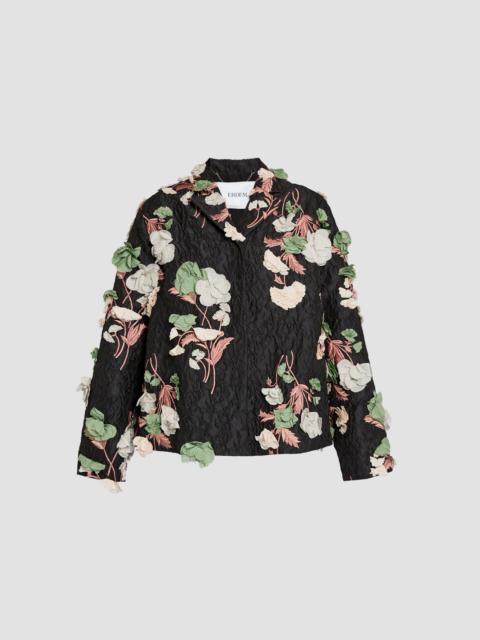 FLORAL EMBROIDERED CLOQUE JACKET