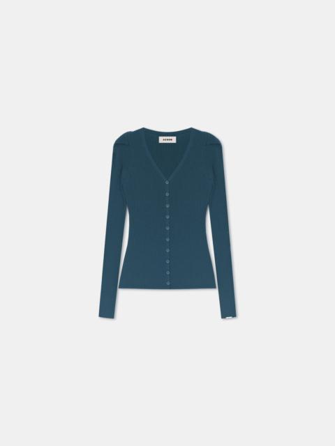 LEANDRA
Merino ribbed V-neck top