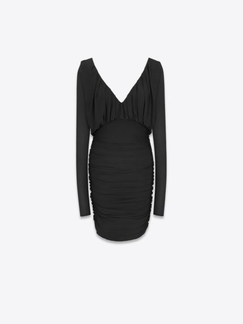 draped dress in jersey