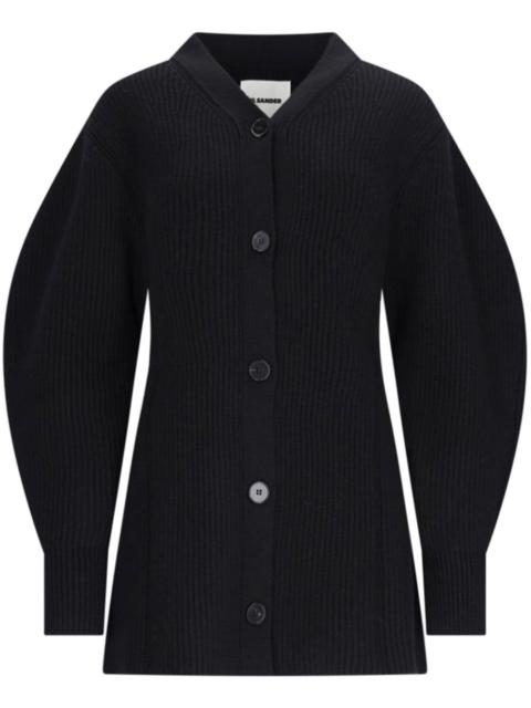 ribbed-knit cardigan