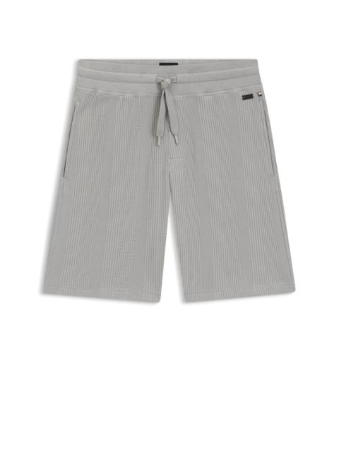 COTTON-BLEND SHORTS IN KNITTED JACQUARD