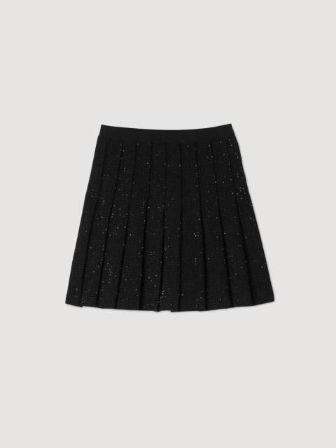 EMBELLISHED TWEED MINI SKIRT