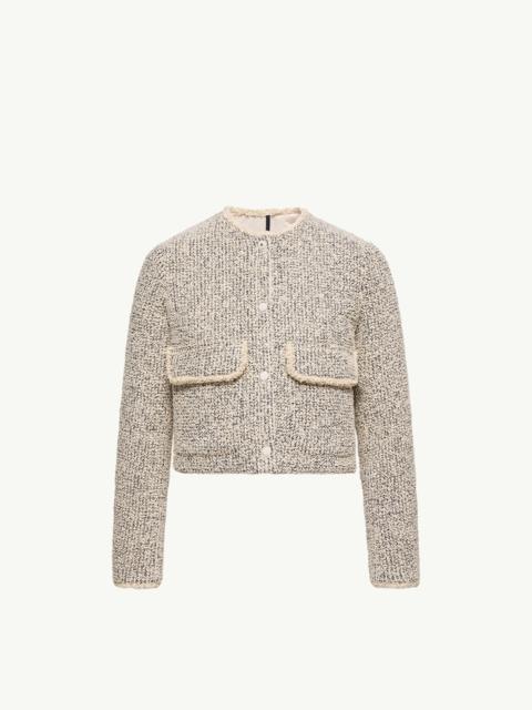 Dauphine Wool & Silk Blend Bouclé Short Down Jacket