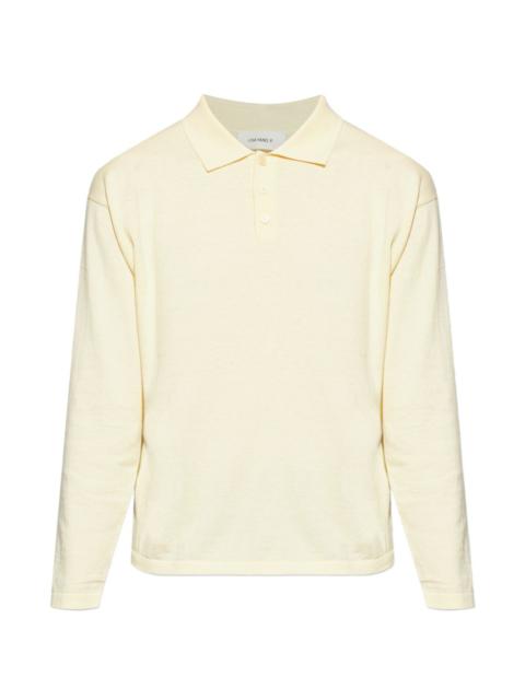 button long-sleeve polo shirt