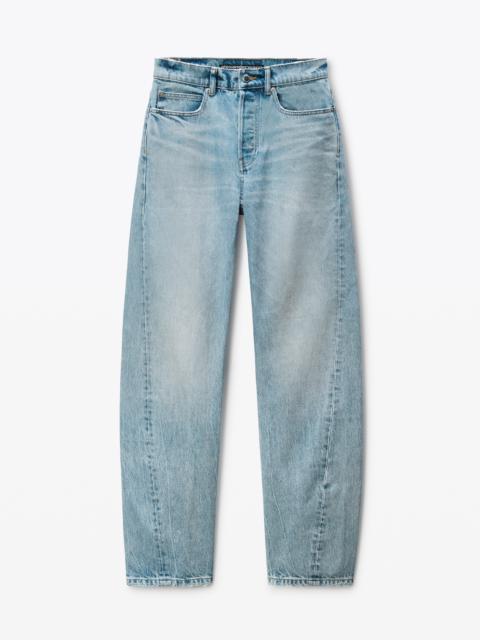 float bleach blue mid-rise jeans